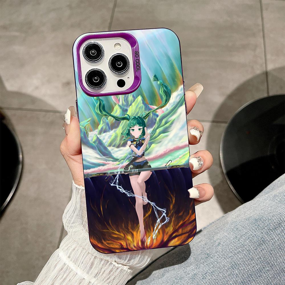 

Zenless Zone Zero QingYi Phone Case for iPhone 17 16 15 14 13 12 11 X XR XS 8 7 Air Pro Max Plus Purple Translucent Cover iPhone 15