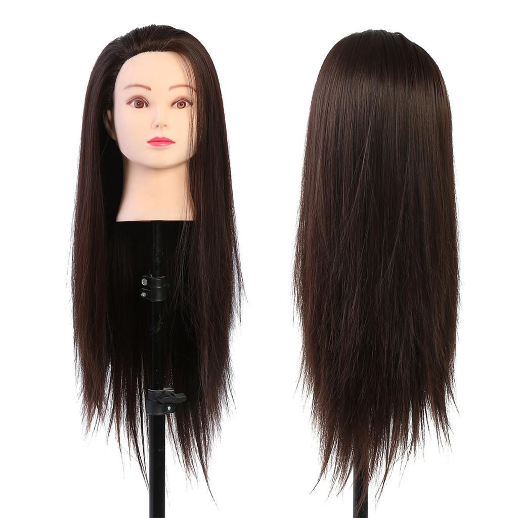 Makeup Mannequin Head Hairdresser Training Head Cosmetology Doll Head Blond Dark Brown