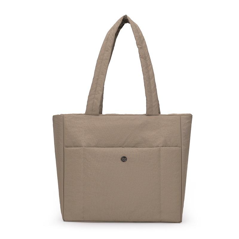 

J New stylish and simple women s tote bag large capacity going out commuter backpack loose shoulder bag кофейный