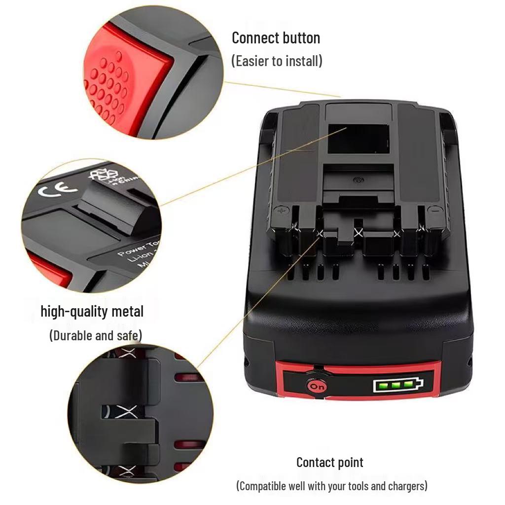 Compatible 18V Lithium Battery for Bosch BAT609 BAT618 Electric Drills