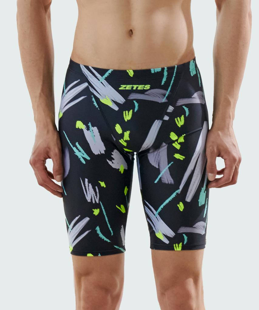 Jeteseu Men'S Dt Knee-Length Swim Shorts Indoor Swimwear Gr Rough M_9A452