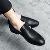Autumn and winter casual small leather shoes youth pointed lazy shoes heightening hair stylist night show