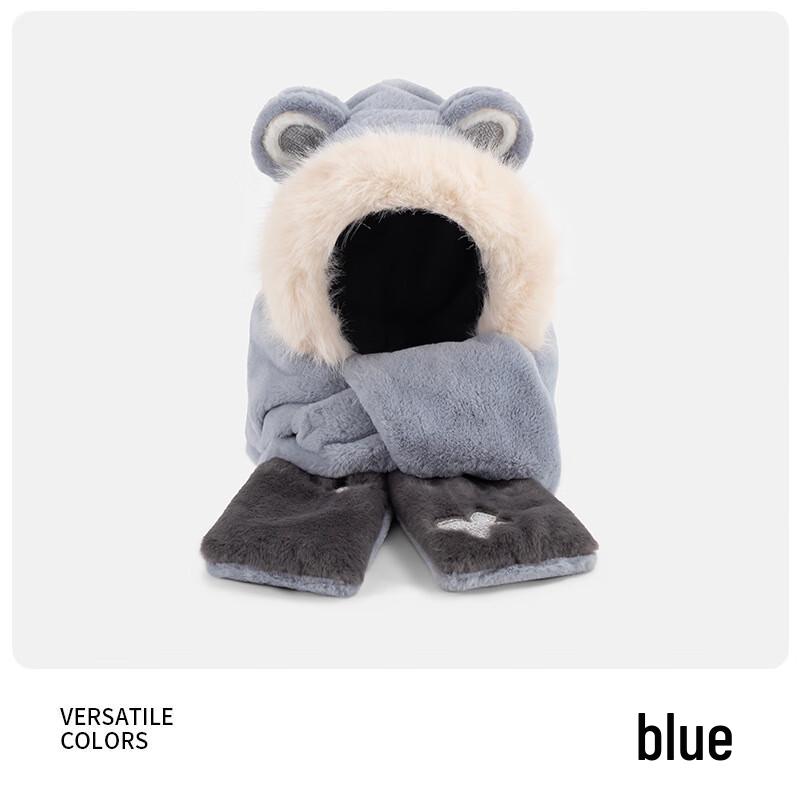Little Bear Hooded Hat Scarf Set