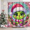 Christmas Festival Decorations Snowman Pattern Bathroom Shower Curtain With 12  Hooks Home Bathroom Decor and Accessories
