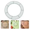 3pcs 12-Inch Army Green Metal Wreath Frame - Circular Iron Hoops for Christmas & New Year Party DIY Crafts & Home Decor