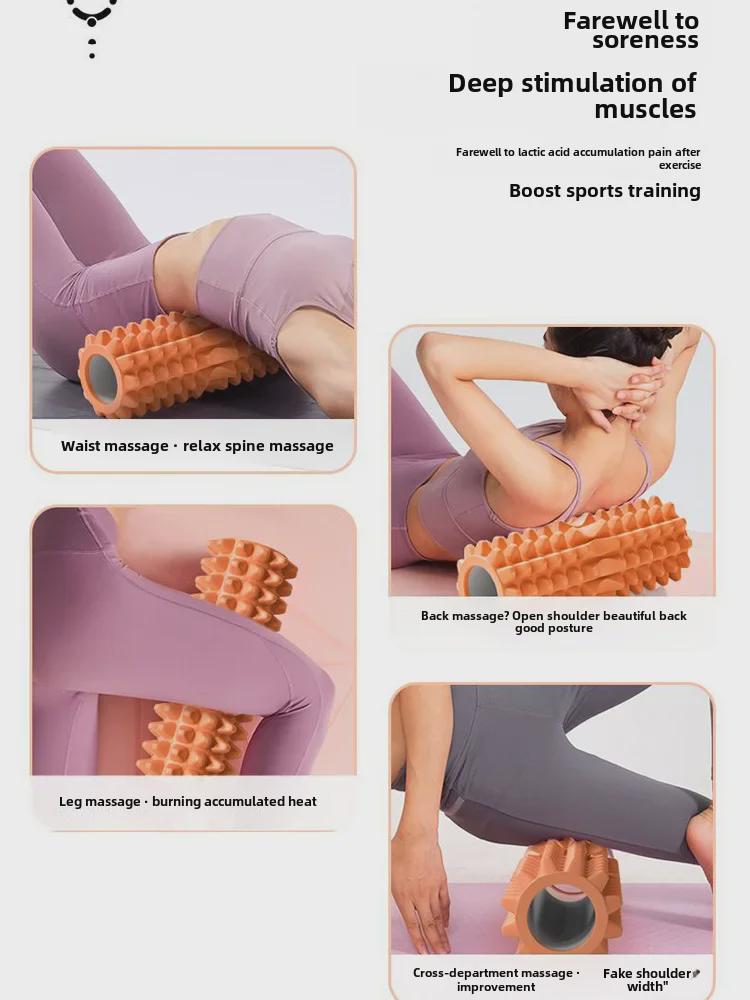 Crescent EVA Foam Roller: Hollow Wolf Tooth Massage for Muscle Relaxation