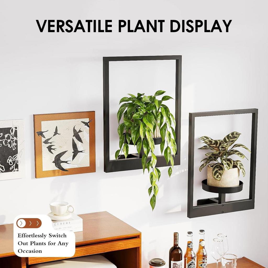 Wall Plant Holder Home Furnishing Decor Lightweight Material Modern Model Metal Vase Suitable for Bathroom Study Room