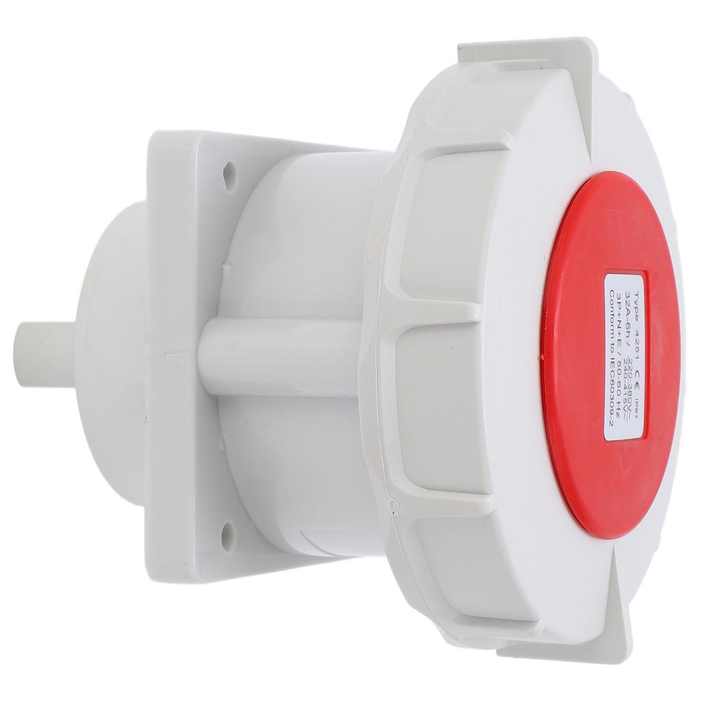 Industrial Socket High Power 5pin Waterproof Connector Heat Resistant 32A for Electronics