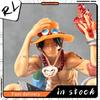 34cm One Piece Portgas·D· Ace Flame Figure Double-Headed Cartoon Model Statue Collection Desktop Ornaments Gift