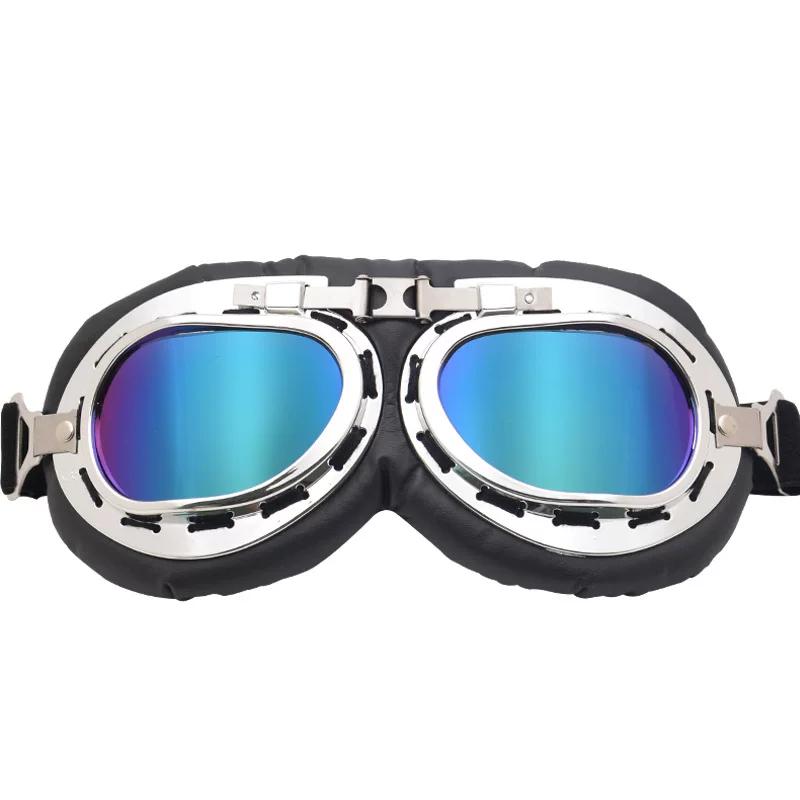 Motorcycle Goggles, Windshield, Helmet, Universal Retro Harley Motorcycle Riding Sun Protection, Windproof and Dustproof Off-Road Glasses