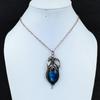 Neon Flash Labradorite Pendant Copper Wire Wrapped Pendant Handmade Copper Jewelry Original Gemstone Pendant Wire Wrapped Jewelry For Gifts