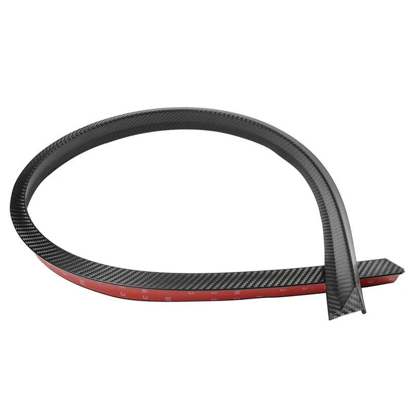 Carbon Fiber Texture Soft Rubber 3D Widened Wheel Arch Strips Anti Scratch Anti Collision Modified Car Body Protective Film Part