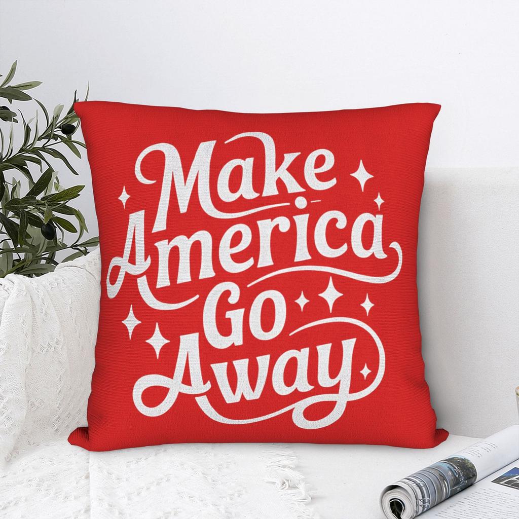 MAGA Square Pillow Cases Greenland Cushion Cover Fashion Zippered Decorative Throw Pillow Case Cover for Living Room 18x18