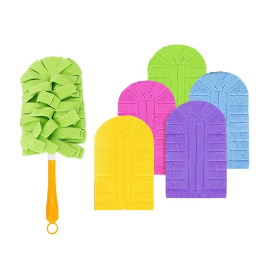 Reusable Dust Collector Set Compatible with Wiper Duster Refills Flexible Fit Microfiber Dusters Corners Vents Baseboards Sustainable Cleaning Duster