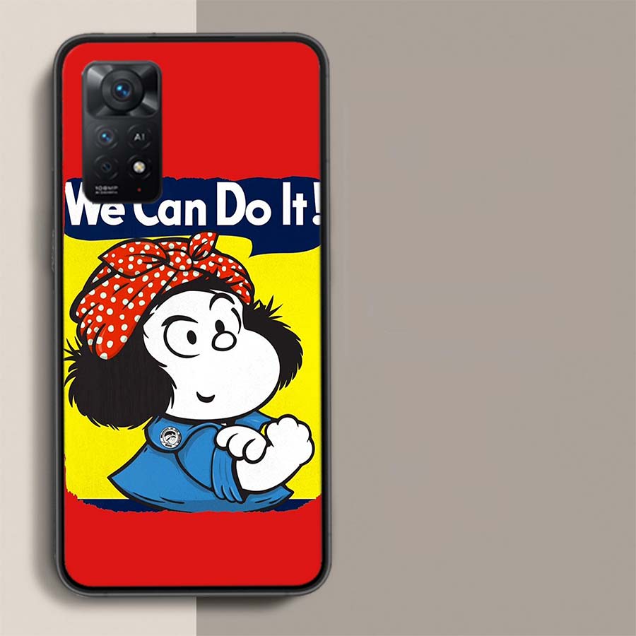 Cute Mafaldas Phone Case For Redmi Note 14+ 13 Pro Plus 14C 13C 12C 12 10A 10C 10 9 8 9A 9C 9T 8A 7 Pro Xiaomi Capa Cover Cute F