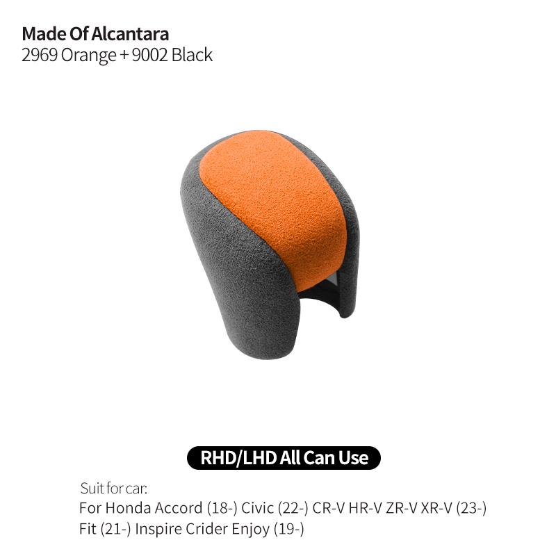 Made of Alcantara For Honda Accord / Civic / CR-V / HR-V Car Gear Shift Knob Change Lever Boot Cover Interior Tuning Accessories