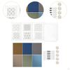 Embroidery Starter Kit Sashiko Coasters DIY Practice Kits Stencil for Handmade
