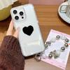 Bracelet Chain Phone Case For iPhone 17 16 15 13 14 for 17Air 17 12 14 16 Pro 17 14 16 Pro Max Sparking Diamond Cute Pattern Hard Cover With Lanyard