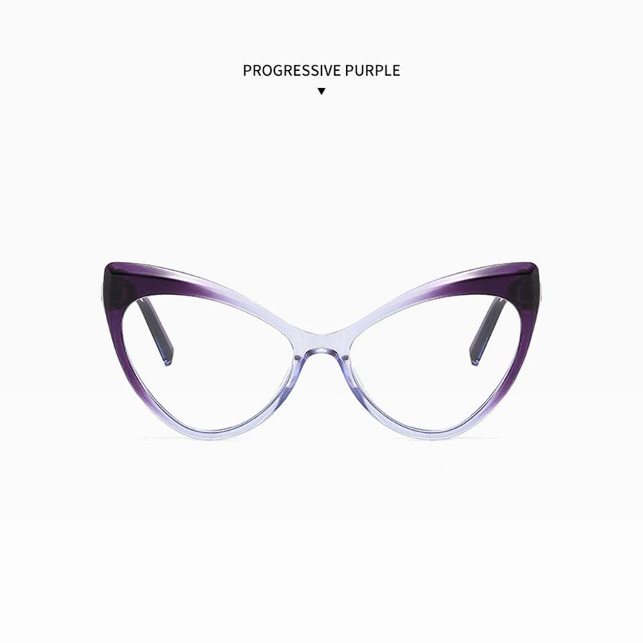 Dreieckiges Cat-Eye-Brillengestell mit großem Rahmen