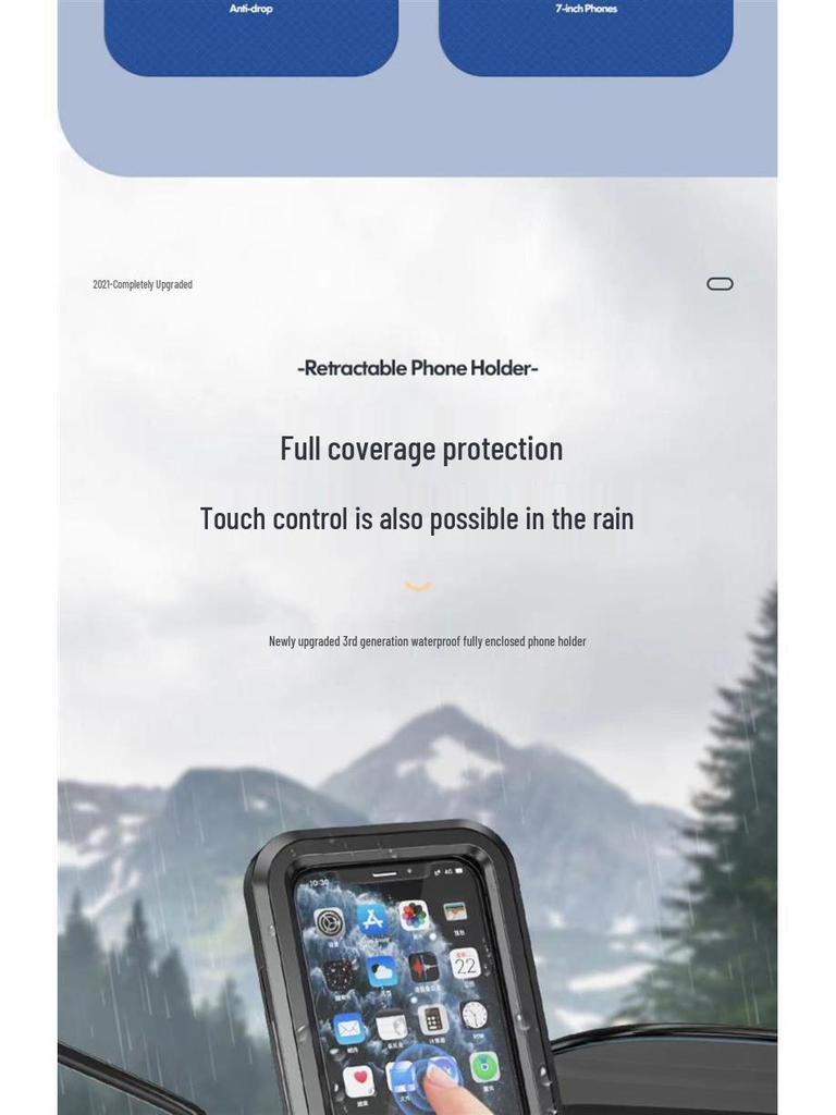 Rainproof Electric Car & Bike Phone Mount for Outdoor Navigation