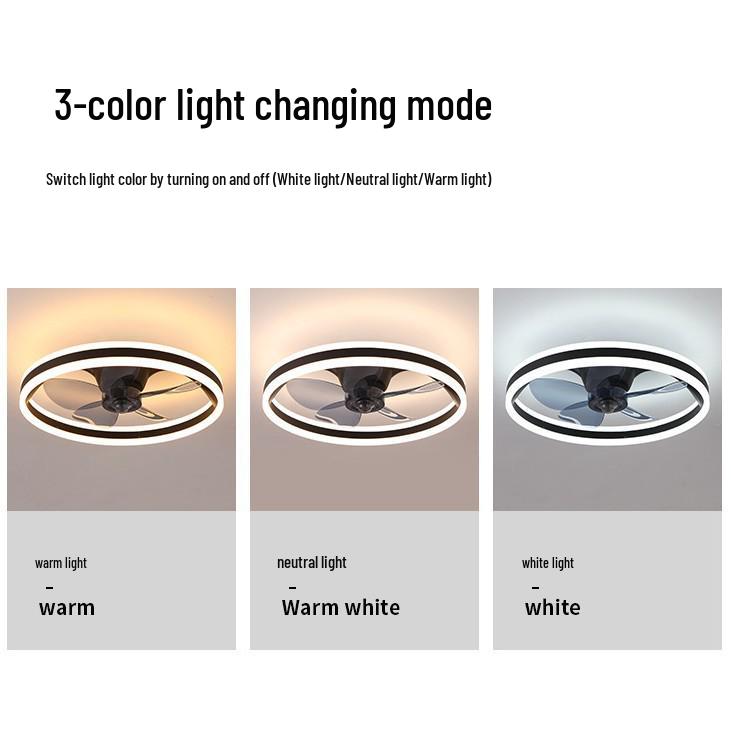 20-Inch Modern Crystal Ceiling Fan with App-Controlled Smart Remote
