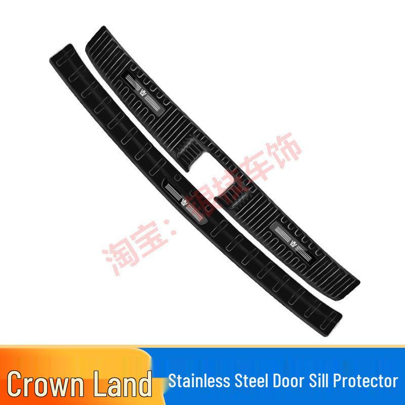 Toyota Crown Lu Fang Door Sill Strips & Trunk Protector Stainless Steel Modification Kit