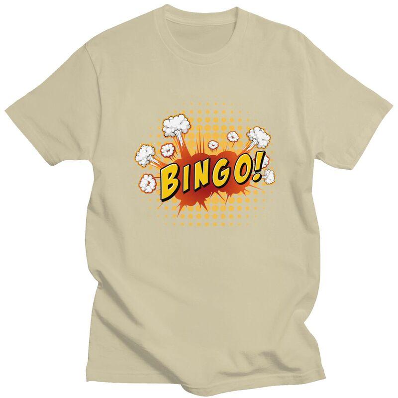 Custom Hot Game Bingo T Shirts Men Pure Cotton Tees Tshirt Tshirt Clothing