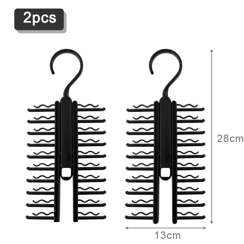 Adjustable Tie Storage Rack Rotating Household Tie Shelf Belt Silk Scarf Holder Cabinet Organizer Hangers Rack