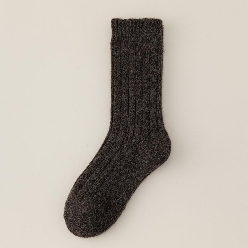Socks Medium Tube Socks Thick Needle Thickened Wool Socks Classic Retro Color Warm Stacking Socks