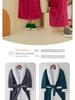 2022 Autumn/Winter Luxury Double-layer Flannel Nightgown - Men's Long Large Size & Women's Jacquard Bathrobe Set