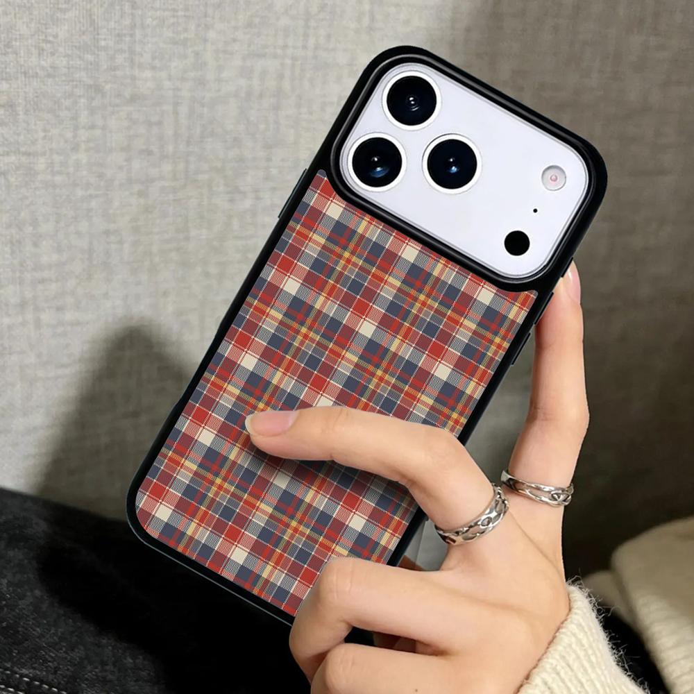 Capa Case for iPhone 17 Air 16 Pro Max 15 Plus 11 13 Mini 14 12 Back Phone Cover Scottish Plaid Warm Plaid