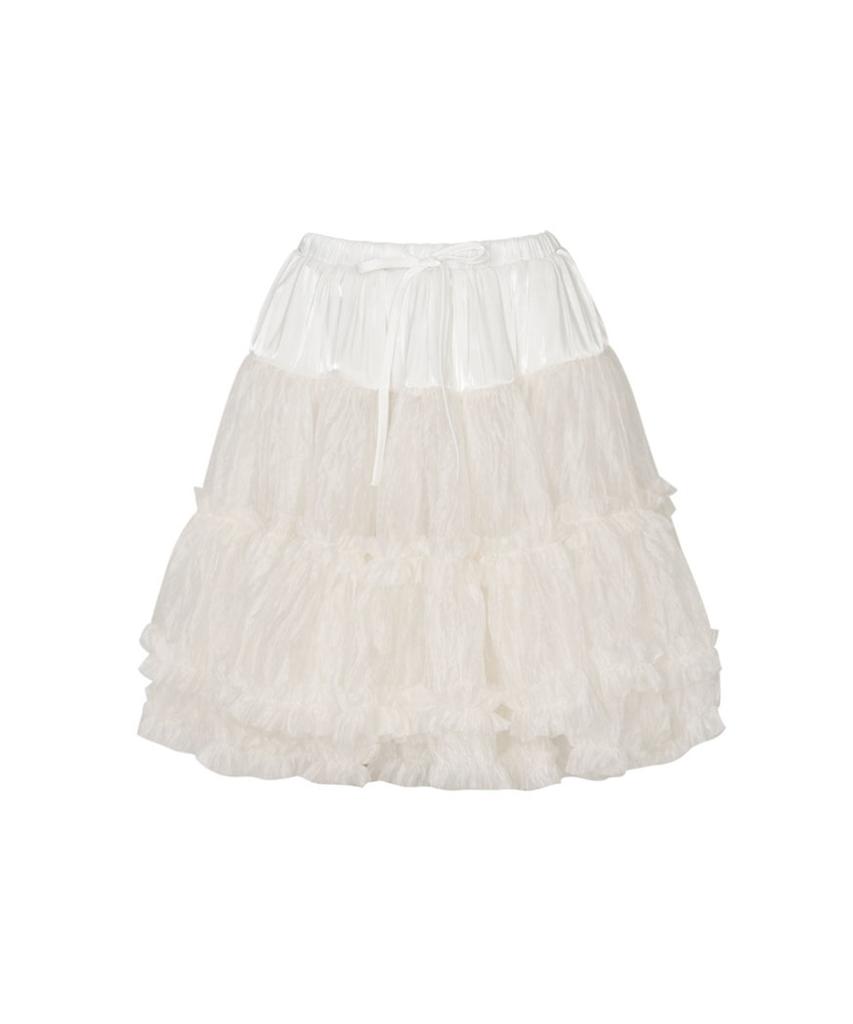 Lulu Seoul Tutu Midi Skirt (White)