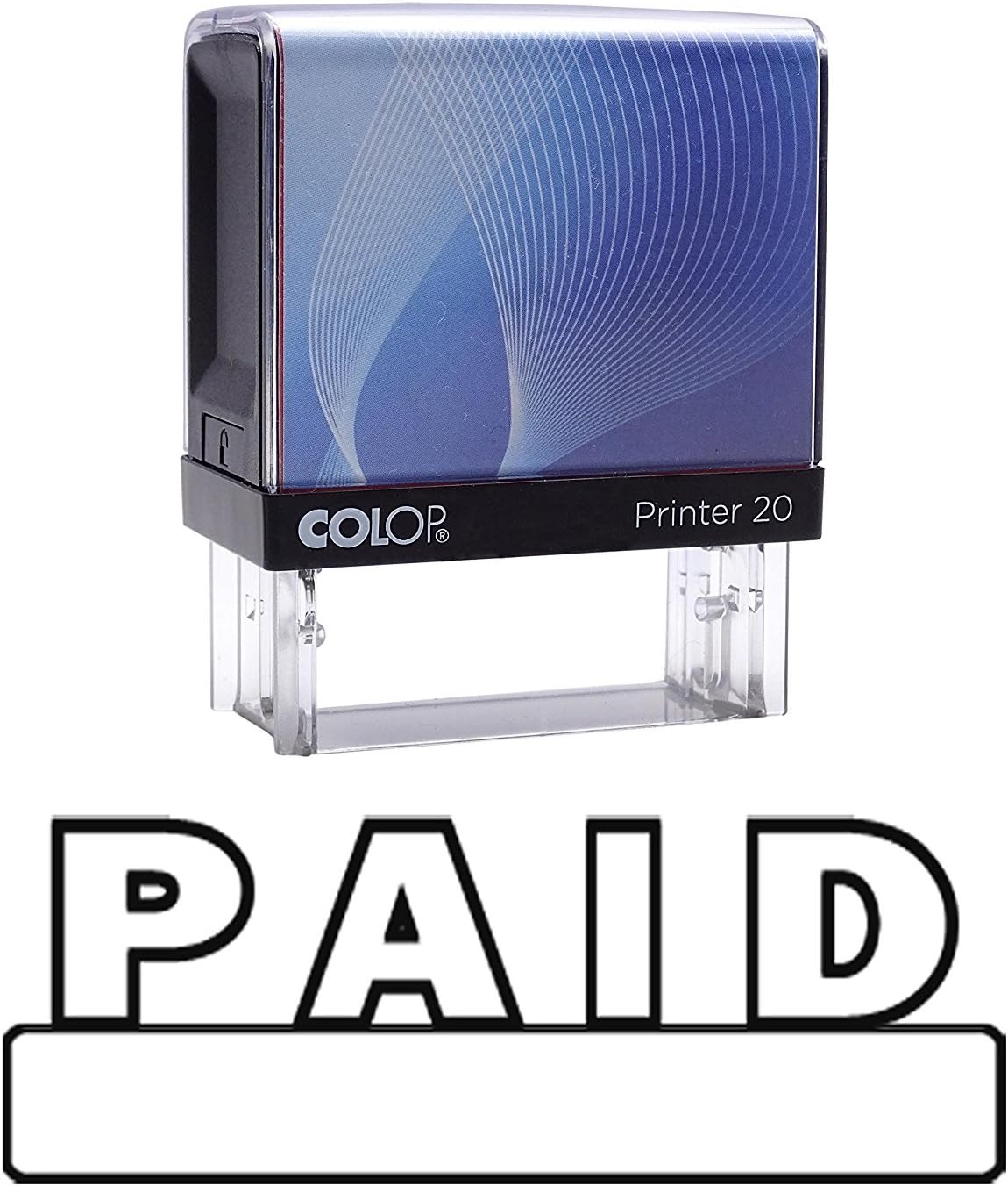 

Paid Self Inking Rubber Stamp Red Ink Office Use Stamp Colop Stamper 14 mm x 38 mm OR 9/16 X 1 1/2 Inches чорний