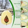 3pcs Beige Plant Frost Protection Covers,Zipper Drawstring Winter Warming Shields for Greenery and Vegetables - Durable Garden