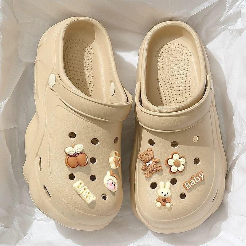 Women's 2025 Summer EVA Platform Clog Slippers - Height-Enhancing, Anti-Slip Beach Sandals