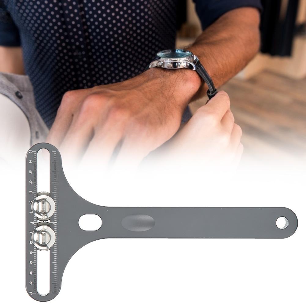 Watch Opener Two Feet T shape Watch Back Case Opener Watch Repairing Tool(Silver Gray Flat Head )