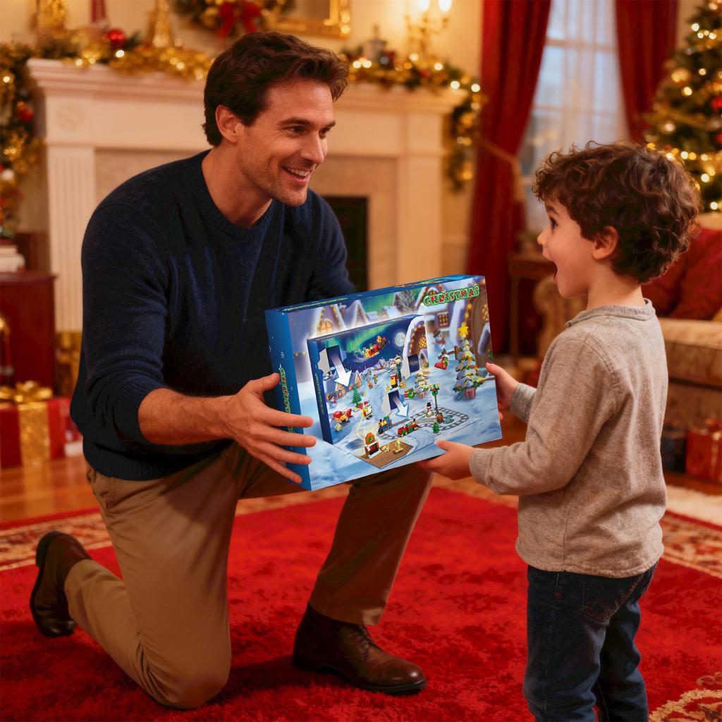 Christmas Small ParticleDiy Assembly Christmas Gift Building Block BlindBox