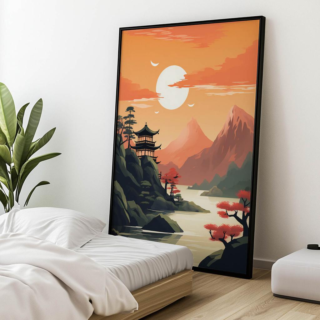 Stille Und Harmonie Stille Und Harmonie, 40X50 Cm, Aluminiumrahmen Gold, Mattes Papier 230 Gsm