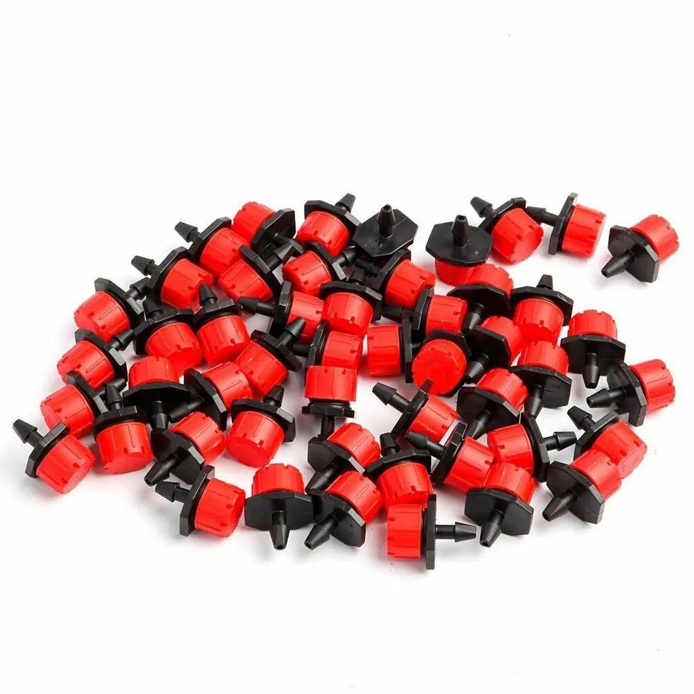 

100 Pieces 8 Hole Adjustable Irrigation Dripper Sprinkler Emitter Dripper Micro Drip Irrigation Sprinkler for Watering System 10PC красный