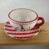 Ceramic Christmas tableware, snowman-shaped milk jug, relief 3D dish, husband plate, coffee mug, Christmas gift.