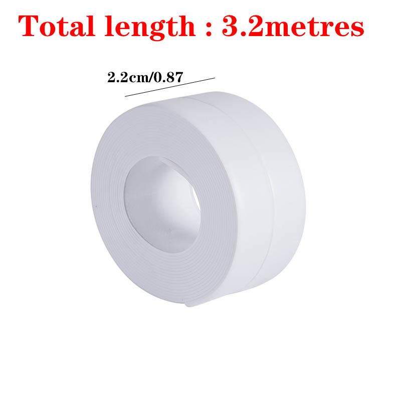 PVC Sealing Strip Tape Bathroom Bath Toilet Caulk Tape Self Adhesive Waterproof Mildew Proof Tapes For Kitchen Sink Wall Corner