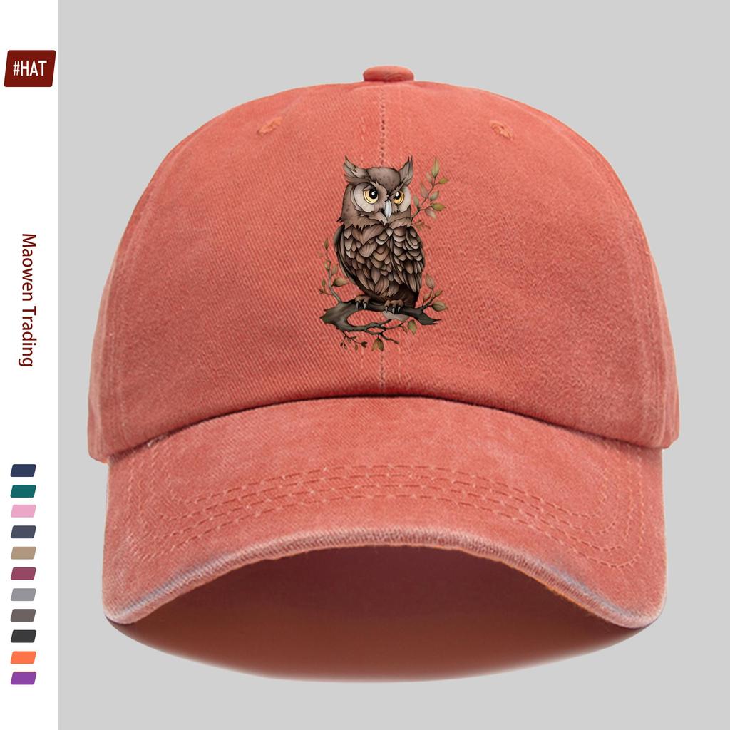 Pc Tier Cartoon Eulenprint Design Dekorativer Hut Modisch Und Elegant Vintage Lässig AllMatch Kopfbedeckung Verstellbar Papa H
