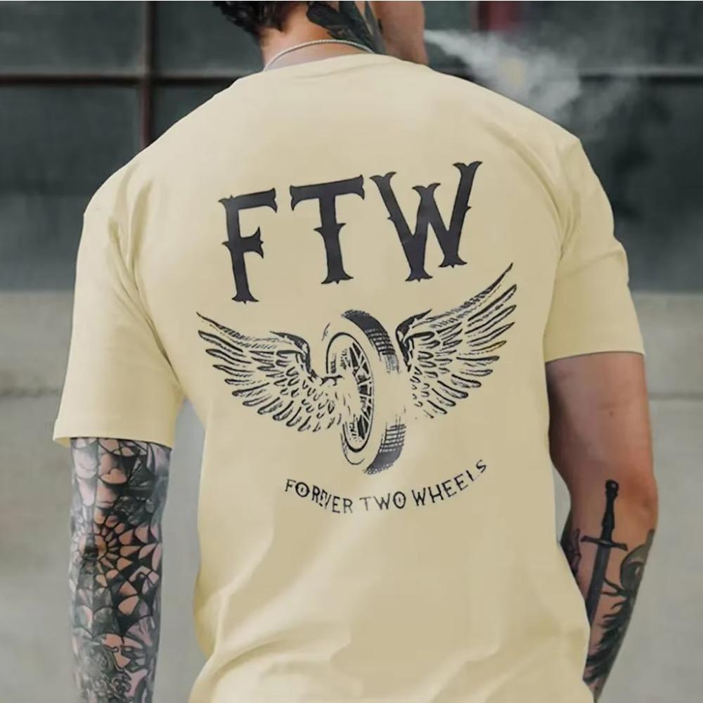 

2024 Летний хипстерский графический топ из быстросохнущего материала High Street Fallow Персонализированная мужская футболка с короткими рукавами Повседневная мода XXXXXL бежевый