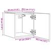 TV Wall Cabinets 2 pcs Concrete Grey 30.5 x 30 x 30 cm