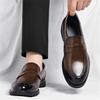 Herbst Koreanische Business Casual Schuhe für Herren Mode Einfarbige Anzugschuhe Männlich Weiche Sohle Neuer Designer Rindsleder Schuh Mann