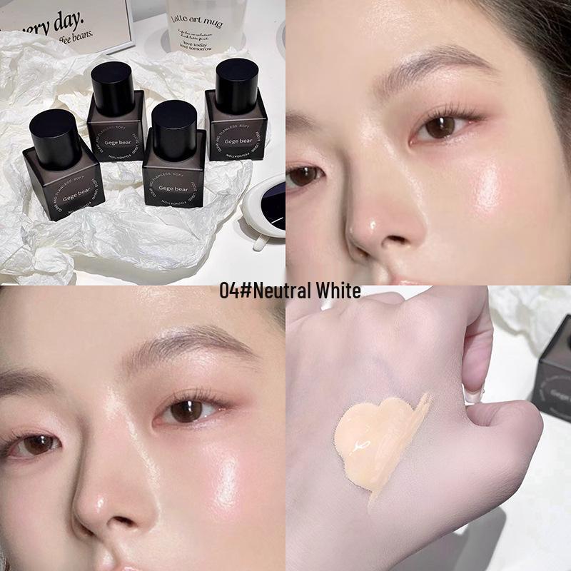 Gege Bear Makellose Weiche Matte Foundation: Langanhaltend, Cremig, Ideal für Studenten & Partys