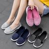 Large size old Beijing cloth shoes women's new soft-soled lazy women's shoes one pedal breathable mother flat-soled single shoes 42