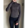Slim Fit Long Sleeve Yoga Top With Stand Collar Ultra Stretch Nylon Workout Shirt Women