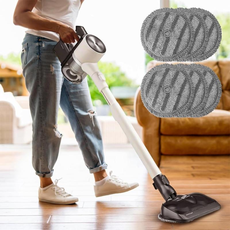 6Pcs Microfiber Mop Cloth Washable Microfiber Mop Pads Vacuum Accessories Sweeping Part for A9/A9T/A9K/A9+ Accessories