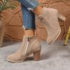 Fall/Winter 2025 British Block Heel Booties Women High Heel High Heel Women Single Boots